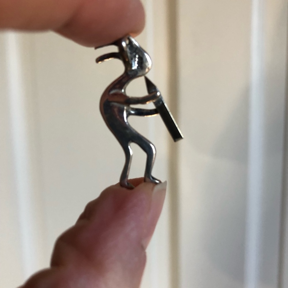 ✨Kokopelli silver pendant